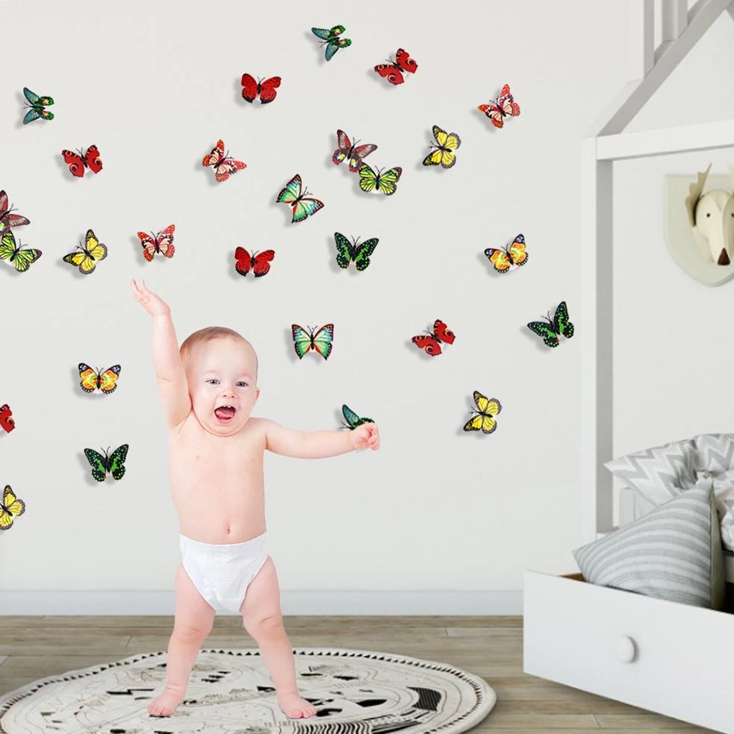 6278 The Butterfly 3D Night Lamp Comes with 3D Illusion Design Suitable for Drawing Room, Lobby. DeoDap 6278 The Butterfly 3D Night Lamp Comes with 3D Illusion Design Suitable for Drawing Room, Lobby. DeoDap